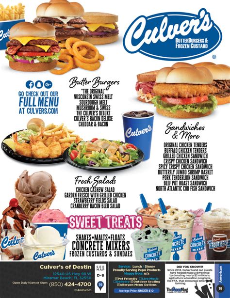 culvers menu